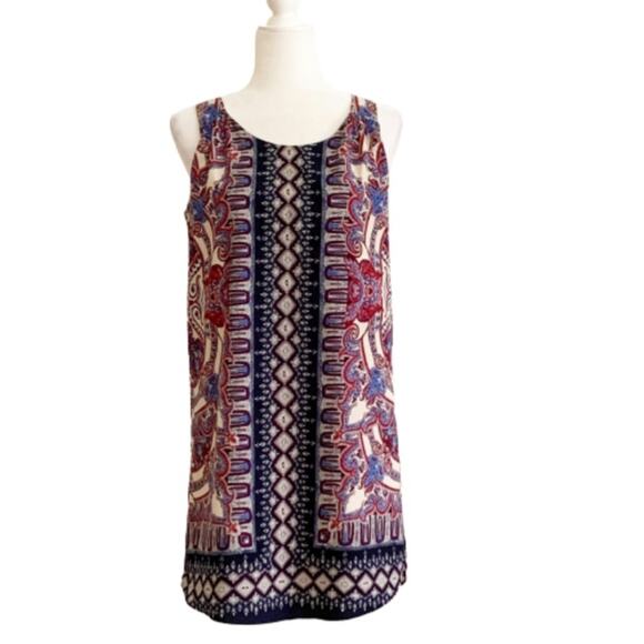 Lila Rose Dress Floral Paisley Print Sleeveless Shift Summer Tank Dress Size 2 - Picture 1 of 14